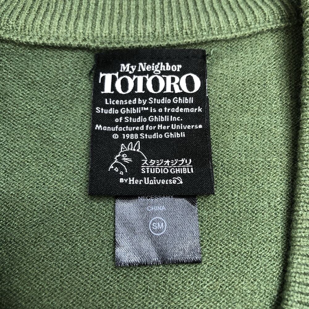 Studio Ghibli My Neighbor Totoro Small Panel Button Womens Cardigan - Picture 2 of 7